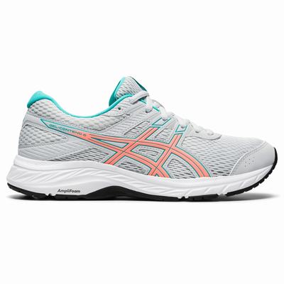 Asics Gel-Contend 6 - Naisten Juoksukengät - Valkoinen/Oranssi Koralli